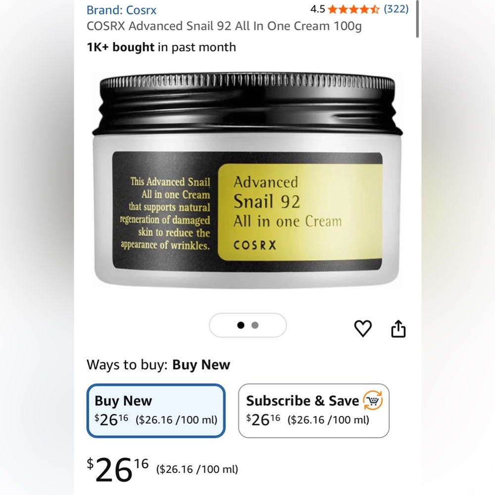 Cosrx Advanced Snail 92 All in One Cream